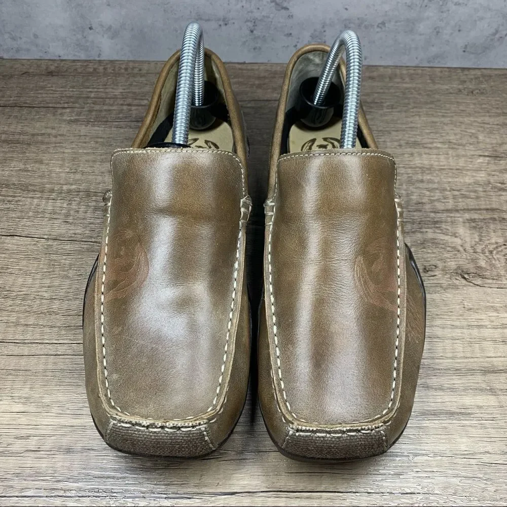 SKECHERS Shoes Men’s Sz 8 Brown Leather~”Rising Phoenix” Loafers Driving 60660‎